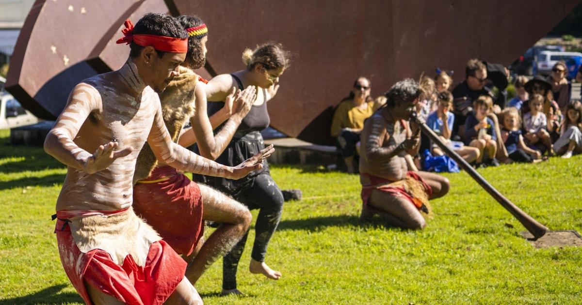 Kabi Kabi Aboriginal cultural performance in southeast Queensland showing traditional practices
